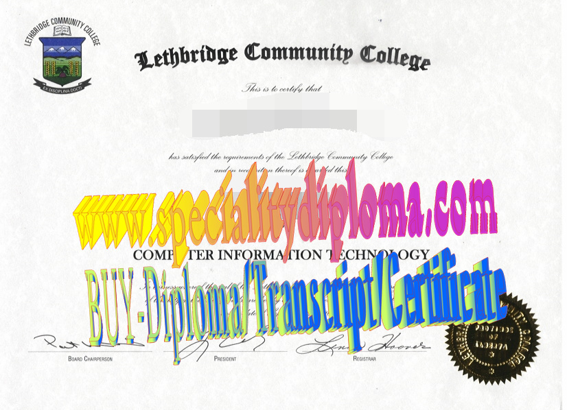 Best Fake Lethbridge Community College Diploma