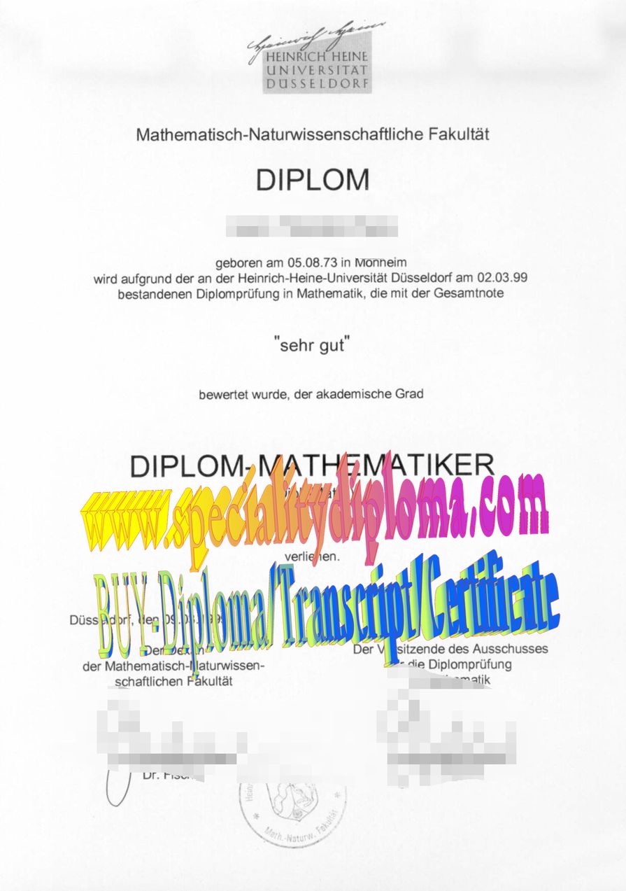Buy Heinrich Heine Universitat Düsseldorf Diploma Online