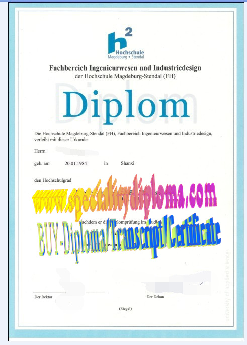 Buy Hochschule Magdeburg Stendal Diploma Online