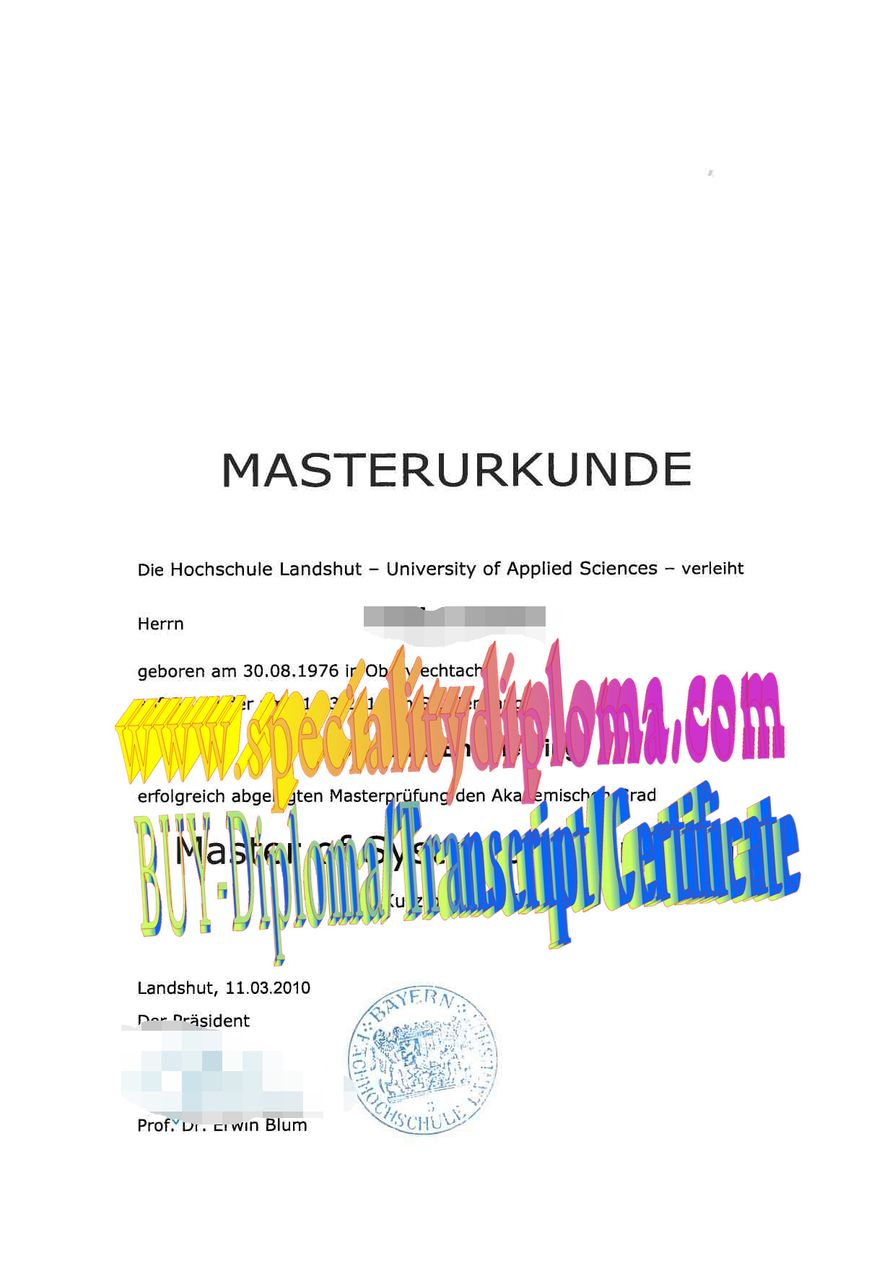 Buy Hochschule landshut Diploma Online