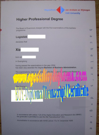 Buy Hogeschool van Arnhem en Nijmegen Diploma Online