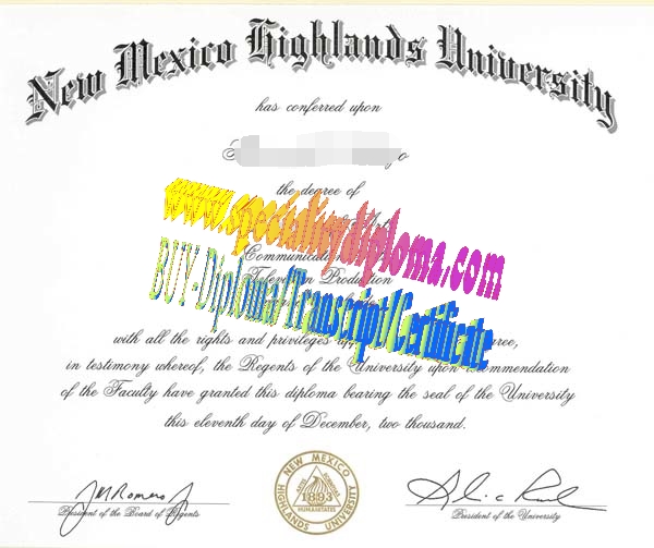 Buy New Mexico Highlands University Diploma Online