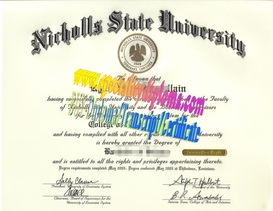 Buy Nicholls State University Diploma Online
