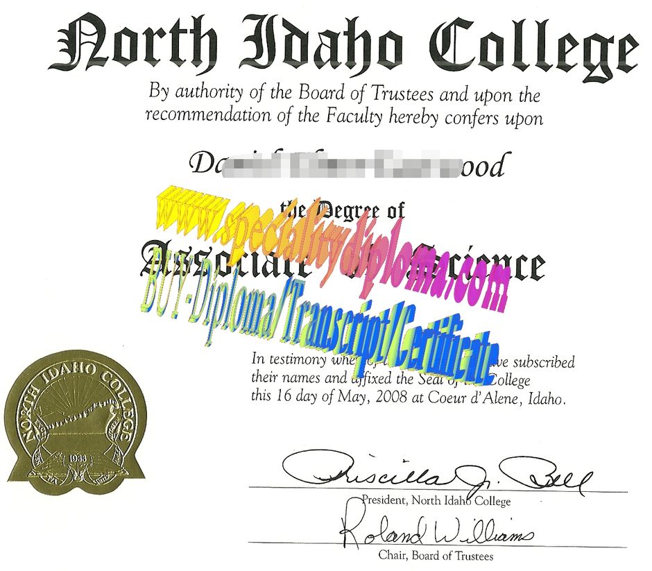 Buy North Idaho College Diploma Online