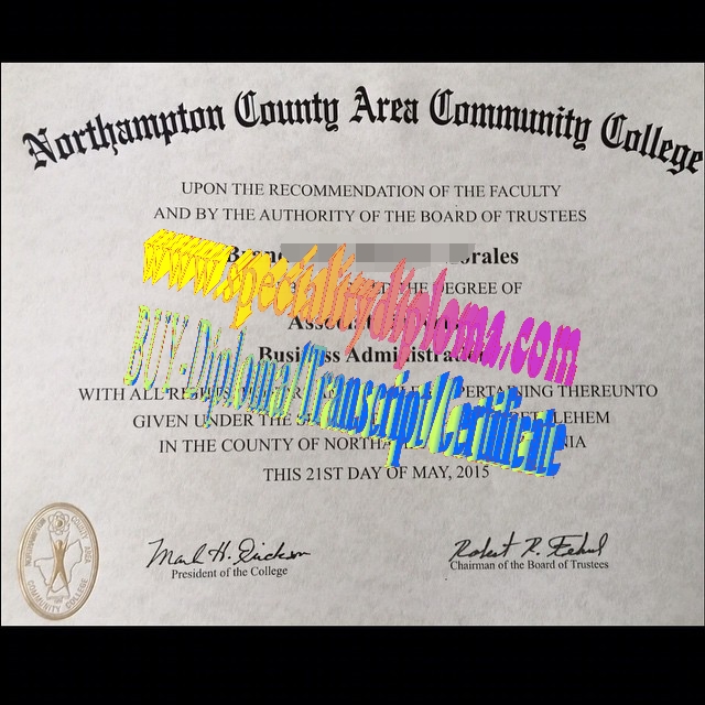 Buy Northampton County Area Community College Diploma Online