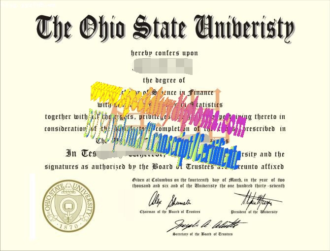Buy Ohio State University Diploma Online