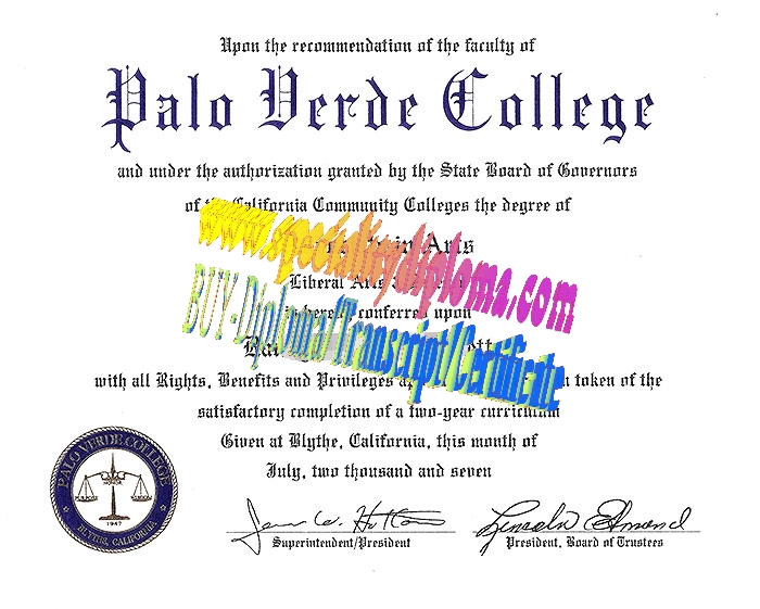 Buy Palo Verde College Diploma Online