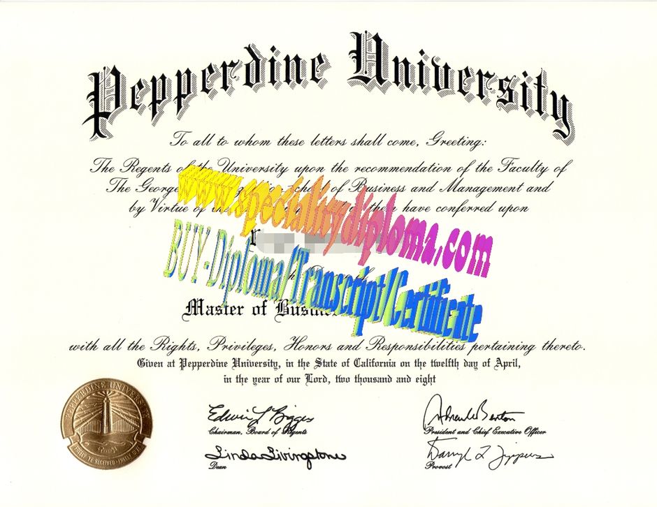 Buy Pepperdine University Diploma Online