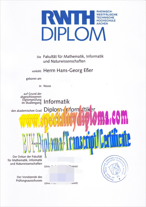 Buy Rheinisch Westfaelische Technische Hochschule Aachen Diploma Online