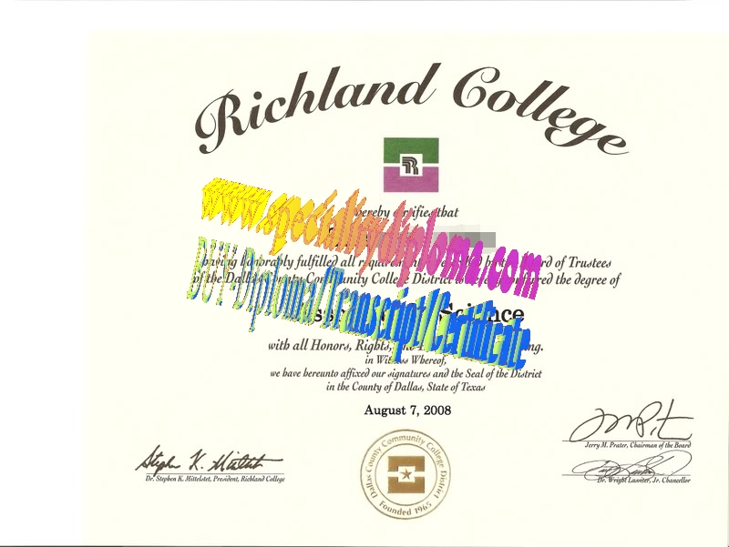 Buy Richland College Diploma Online