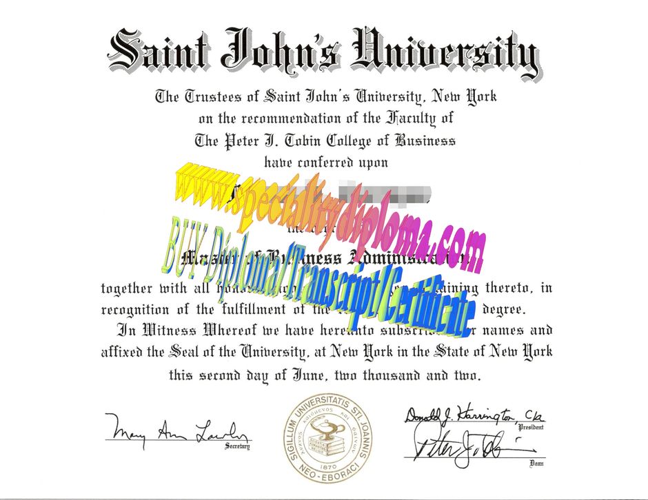 Buy Saint Johns University Diploma Online