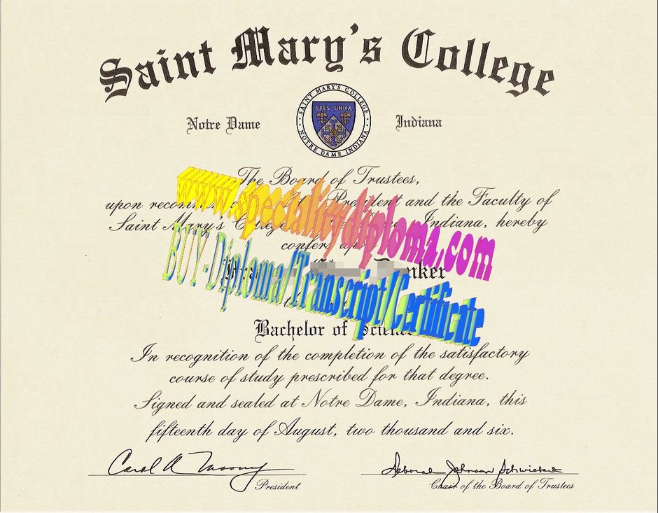 Buy Saint Marys College Diploma Online