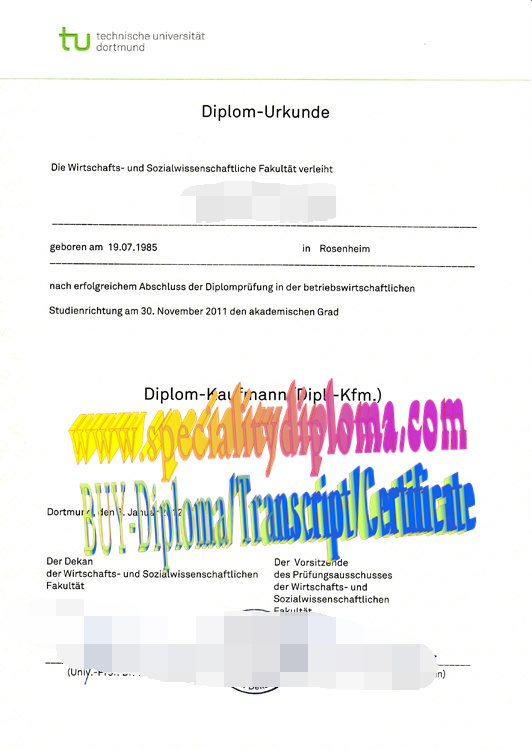 Buy Technische Universitat Dortmund Diploma Online