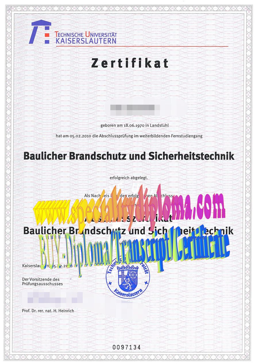 Buy Technische Universitat Kaiserslautern Diploma Online