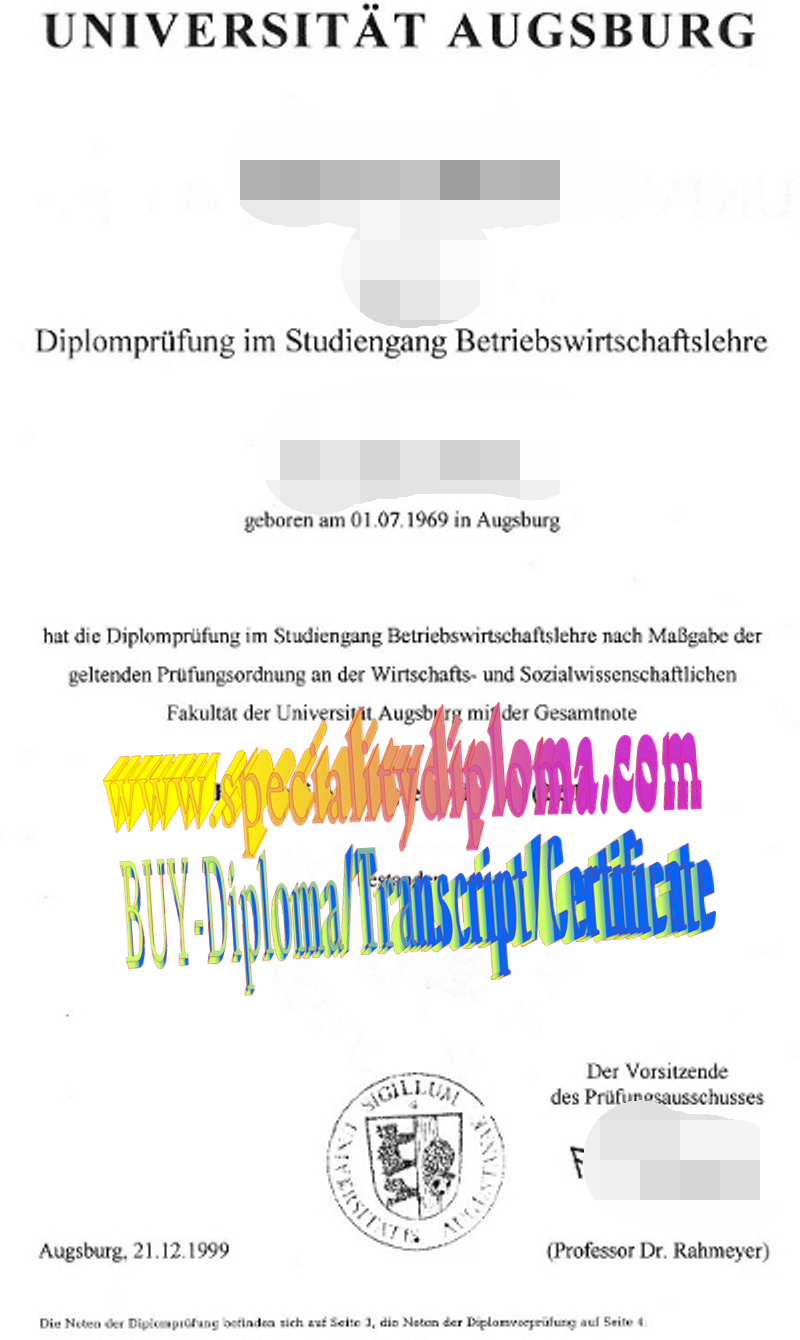 Buy Universitat Augsburg Diploma Online