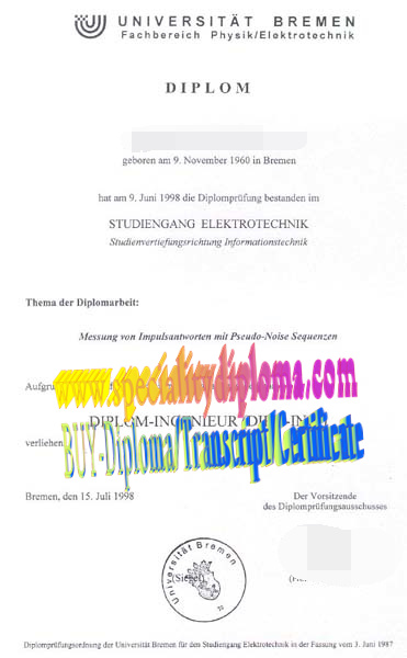 Buy Universitat Bremen Diploma Online