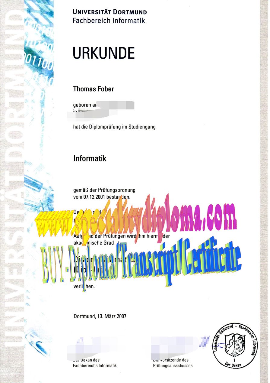 Buy Universitat Dortmund Diploma Online