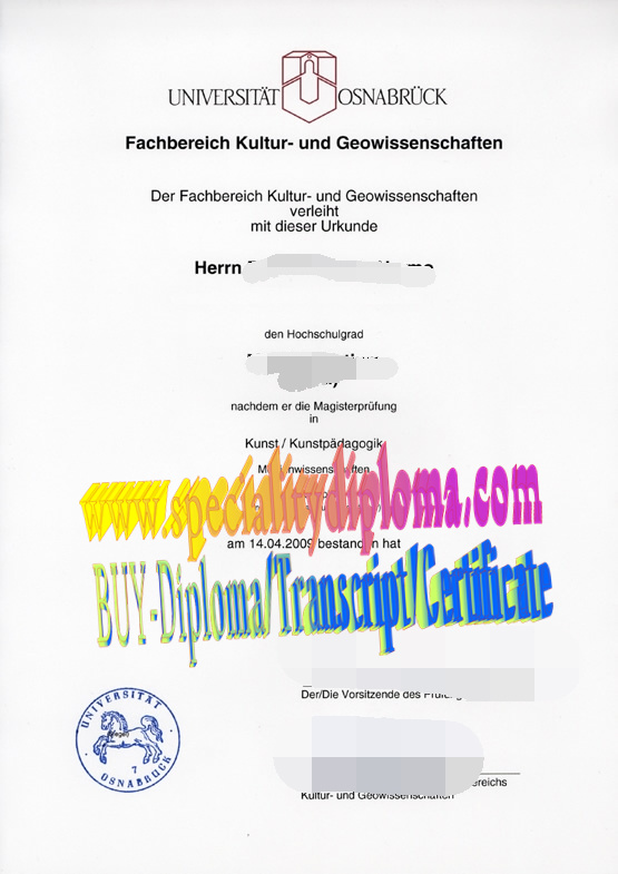 Buy Universitat Osnabrück Diploma Online
