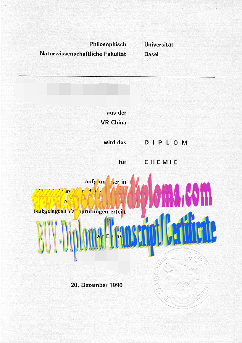 Buy University of Basel Diploma Online