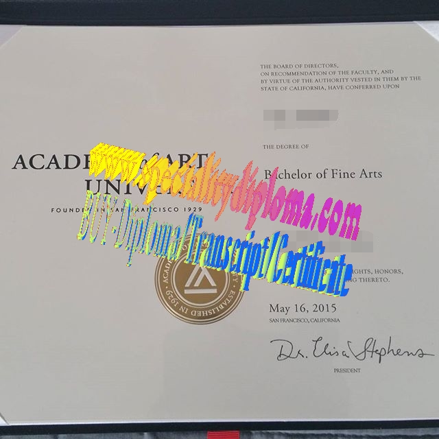 Fake Academy of Art University Diploma Certificate