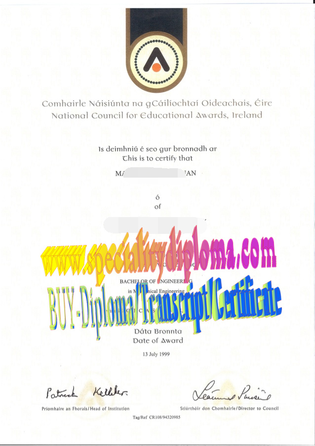 Fake Cork  Institute of Technology Diploma Certificate