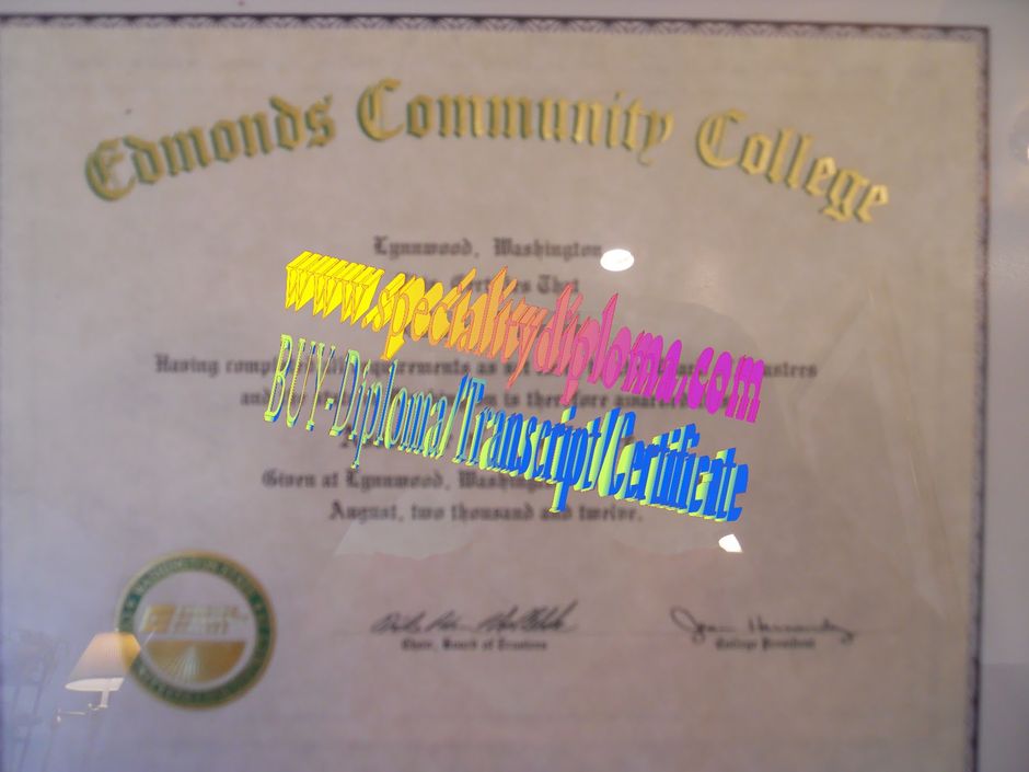Fake Edmonds Community College Diploma Certificate