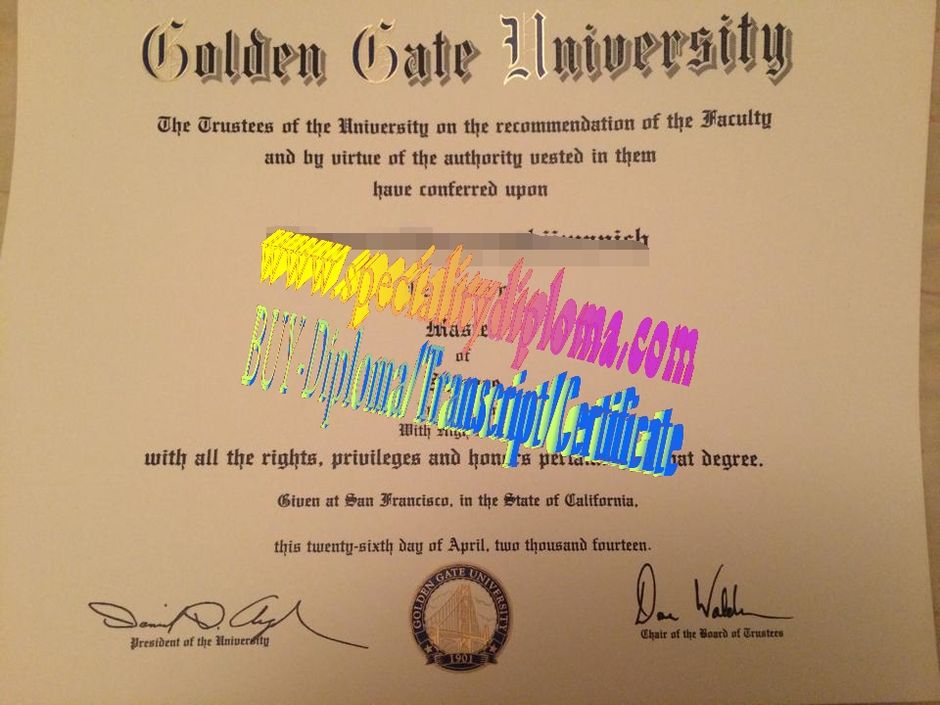 Fake GOLDEN GATE UNIVERSITY Diploma Certificate