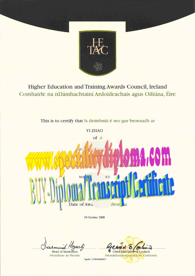 Fake Griffith College Diploma Certificate
