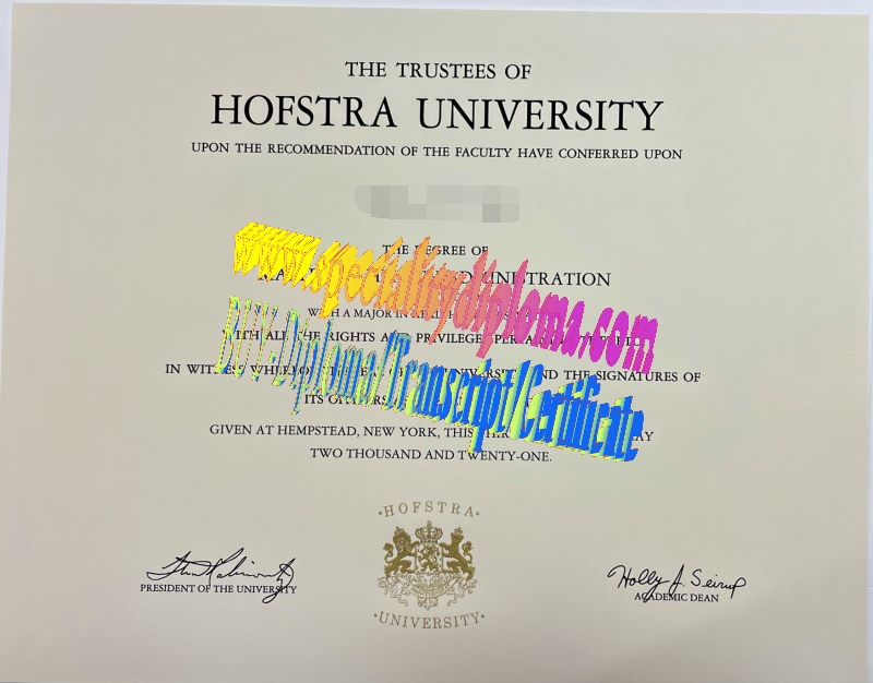 Fake Hofstra University Diploma Certificate
