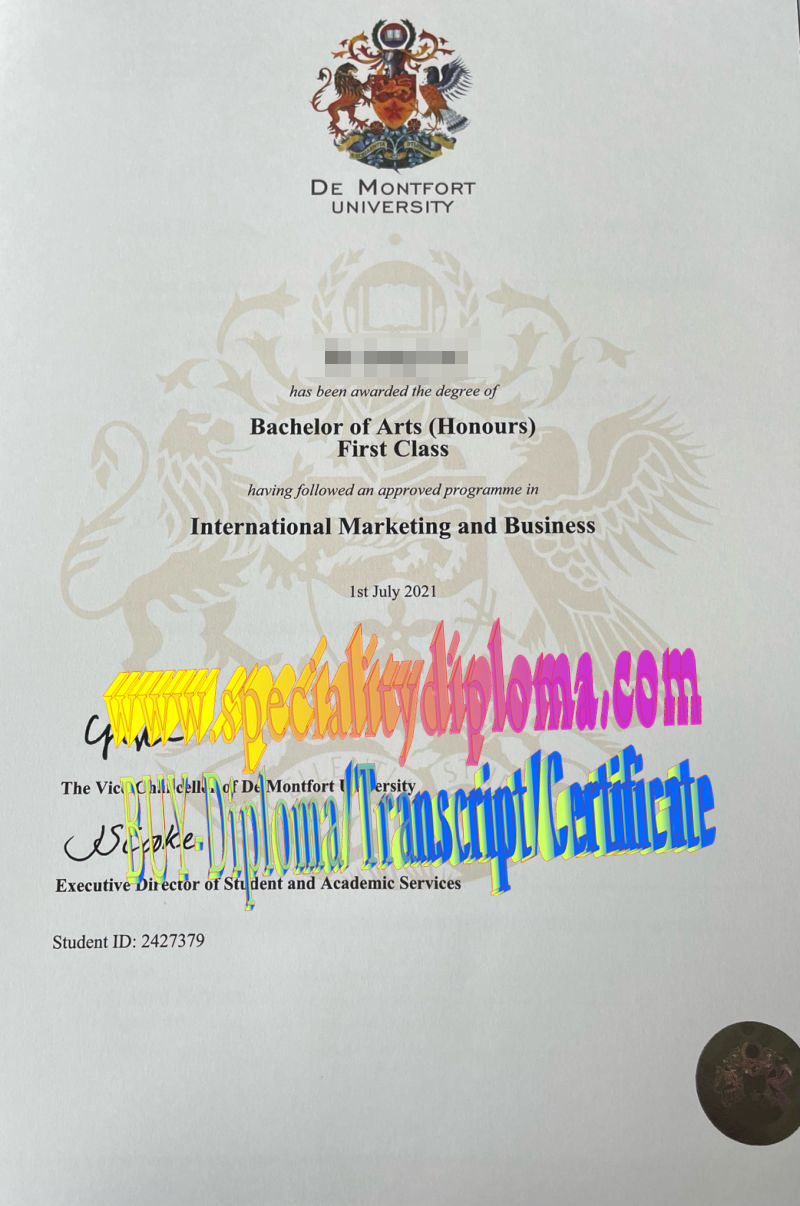 How Buy De Montfort University Diploma Degree