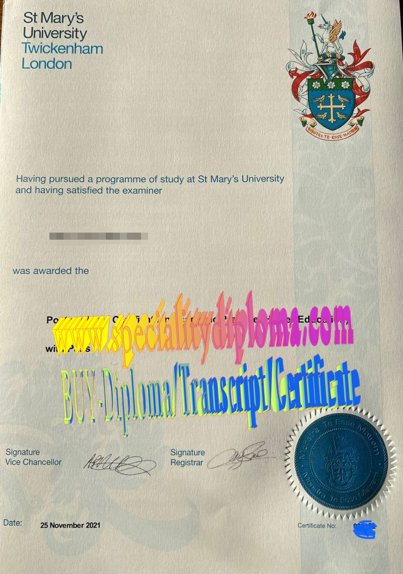 How Buy St Marys University, Twickenham Diploma Degree