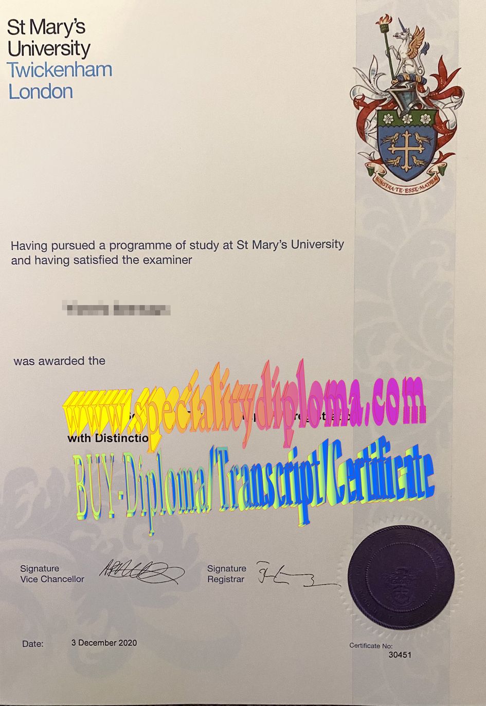 How Buy St Marys University College Diploma Degree