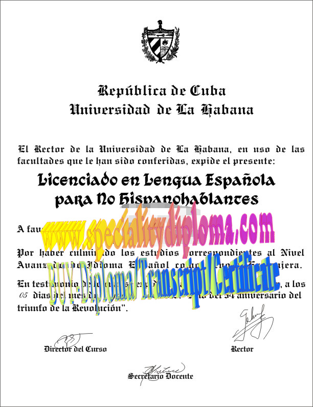 How Buy UniversidaddeLaHabana Diploma Degree