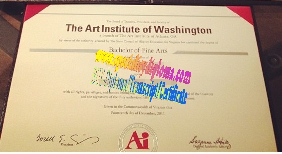 Make fake The Art Institute of Washington Diploma