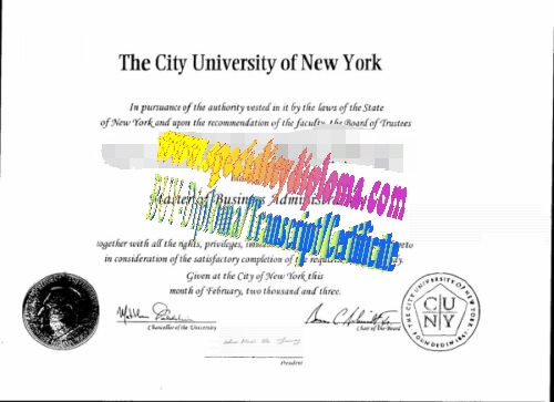 Make fake The City University of New York，CUNY Diploma