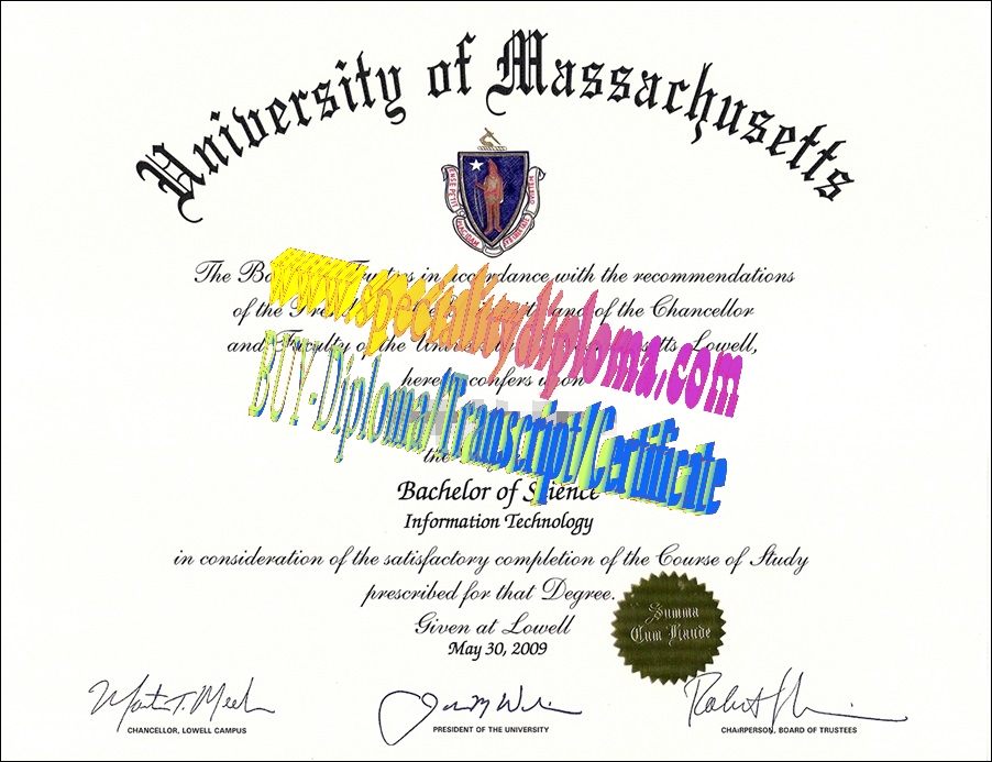 Make fake University of Massachusetts Diploma