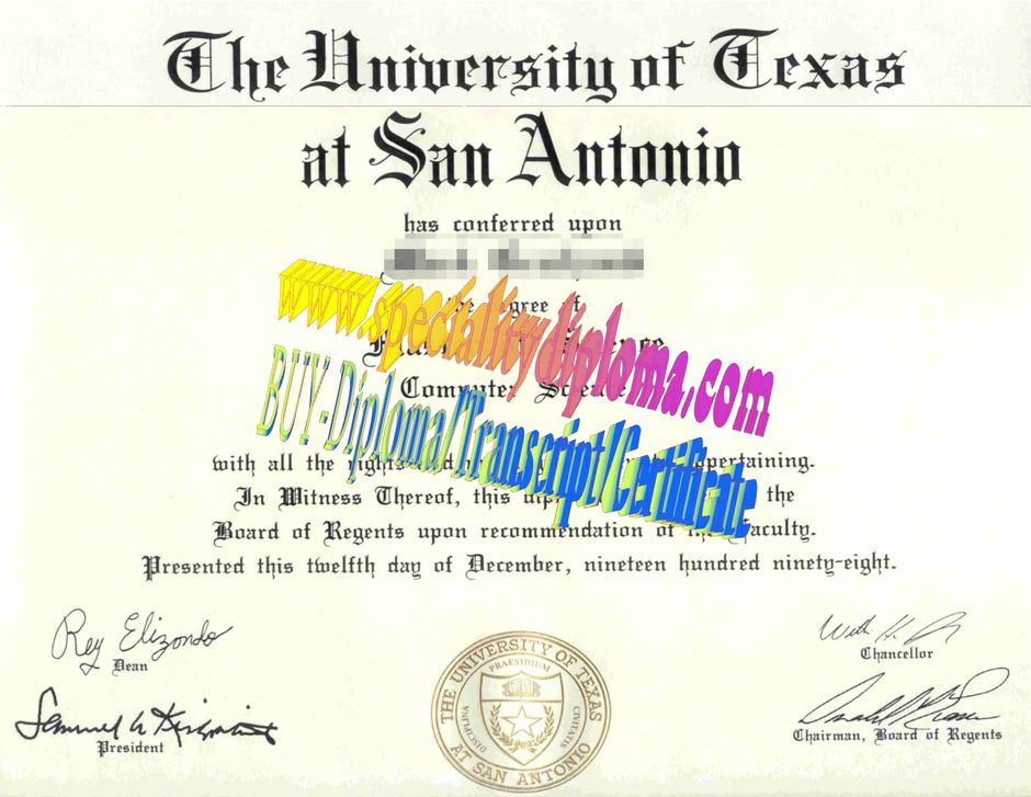 Make fake the university of texas ta san antonio Diploma